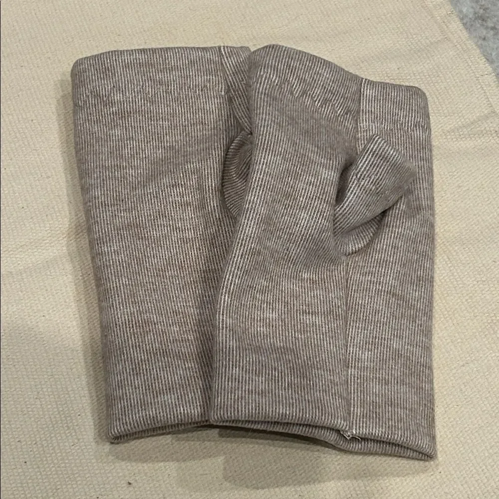 Fingerless Gloves two Layer Ultra Soft Jersey tan Fingerless Gloves